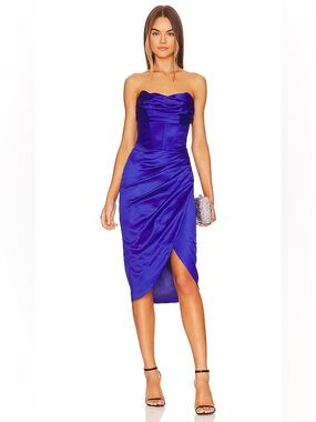 NWT BARDOT REVOLVE Jamila Corset Dress in Cobalt